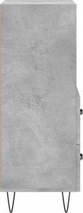 vidaXL Szafka, szarość betonu, 34,5x34x90 cm, materiał drewnopochodny 7