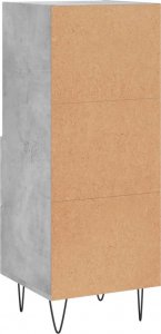 vidaXL Szafka, szarość betonu, 34,5x34x90 cm, materiał drewnopochodny 8