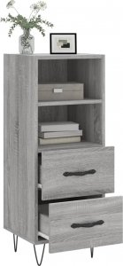 vidaXL Szafka, szary dąb sonoma, 34,5x34x90 cm 4