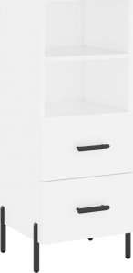 vidaXL Szafka, biała, 34,5x34x90 cm, materiał drewnopochodny 2