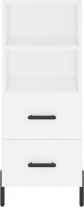 vidaXL Szafka, biała, 34,5x34x90 cm, materiał drewnopochodny 6