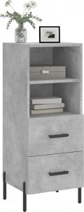 vidaXL Szafka, szarość betonu, 34,5x34x90 cm, materiał drewnopochodny 3