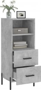vidaXL Szafka, szarość betonu, 34,5x34x90 cm, materiał drewnopochodny 4