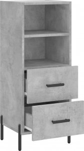 vidaXL Szafka, szarość betonu, 34,5x34x90 cm, materiał drewnopochodny 5