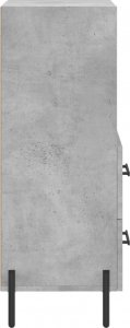 vidaXL Szafka, szarość betonu, 34,5x34x90 cm, materiał drewnopochodny 7