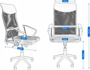 Krzesło biurowe Jumi FOTEL obrotowy BIUROWY do biurka KRZESŁO siatka 8