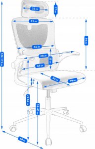 Krzesło biurowe Jumi FOTEL biurowy ERGONOMICZNY obrotowy nowoczesny 13