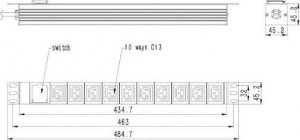 Listwa zasilająca Gembird Listwa zasilajšca rack PDU 10xC13 1U 16A C19 2m 4
