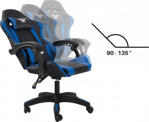 Fotel Artnico FOTEL BIUROWY GAMINGOWY KRZESŁO GRACZA OBROTOWY Artnico Gets 1.0 czarno-niebieski 4