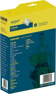 Worek do odkurzacza Worwo 6x WORKI ODKURZACZA DO KARCHER WD2 MV2 WORWO UNIPROMB01K 3