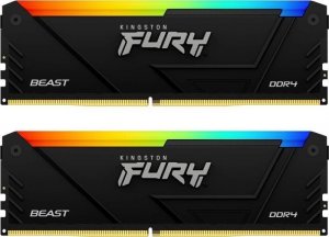 Pamięć Kingston Fury Beast RGB, DDR4, 32 GB, 2666MHz, CL16 (KF426C16BB12AK2/32) 1
