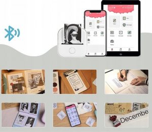 Drukarka etykiet Phomemo T02 Drukarka Termiczna Bluetooth Do Zdjęć Naklejek Notatek Etykiet / Żółty 10