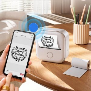 Drukarka etykiet Phomemo T02 Drukarka Termiczna Bluetooth Do Zdjęć Naklejek Notatek Etykiet / Biały 11