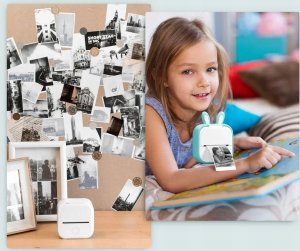 Drukarka etykiet Phomemo Phomemo T02 Drukarka Termiczna Bluetooth Do Zdjęć Naklejek Notatek Etykiet / Niebieska 10