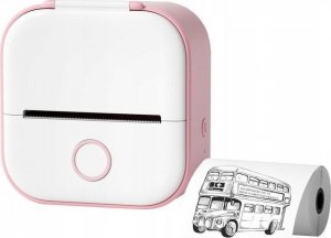 Drukarka etykiet Phomemo T02 Drukarka Termiczna Bluetooth Do Zdjęć Naklejek Notatek Etykiet / Biało - Różowa 2