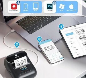 Drukarka etykiet Phomemo Phomemo M110 Drukarka Termiczna Bluetooth 20-50mm Do Etykiet Samoprzylepnych Naklejek Zdjęć Notatek Grafik / Niebieski 4