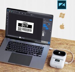 Drukarka etykiet Phomemo Phomemo M110 Drukarka Termiczna Bluetooth 20-50mm Do Etykiet Samoprzylepnych Naklejek Zdjęć Notatek Grafik / Niebieski 6