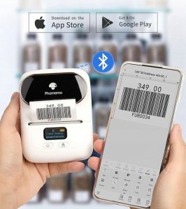 Drukarka etykiet Phomemo Phomemo M110 Drukarka Termiczna Bluetooth 20-50mm Do Etykiet Samoprzylepnych Naklejek Zdjęć Notatek Grafik / Niebieski 10