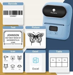 Drukarka etykiet Phomemo Phomemo M110 Drukarka Termiczna Bluetooth 20-50mm Do Etykiet Samoprzylepnych Naklejek Zdjęć Notatek Grafik / Pomarańczowy 5