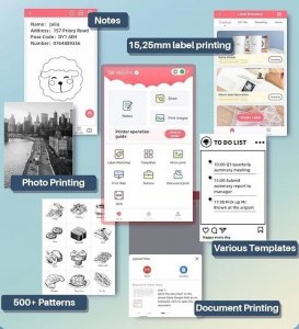 Drukarka etykiet Phomemo Phomemo M02 Pro Drukarka Termiczna Bluetooth 300dpi Do Zdjęć Naklejek Notatek Etykiet / Biała 8