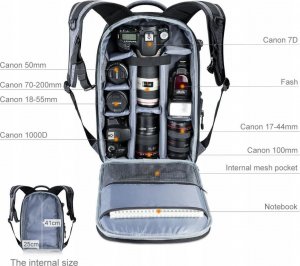 Plecak Kf Plecak Fotograficzny Kf Foto Duży Na Aparat Dslr / Kf13.044 4