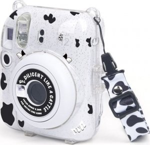 Pokrowiec LoveInstant Case do FujiFilm Fuji INSTAX Mini 12 + Naklejki i Kieszeń na Zdjęcia / Krówka / Brokat 2