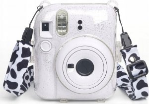 Pokrowiec LoveInstant Case do FujiFilm Fuji INSTAX Mini 12 + Naklejki i Kieszeń na Zdjęcia / Krówka / Brokat 3