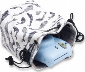 Pokrowiec LoveInstant Futerał Etui Pokrowiec Torba do FujiFilm INSTAX Mini 12 11 40 9 LiPlay EVO Link 2SE / SQUARE SQ40 SQ6 SQ1 SQ20 SQ10 / Wieloryb 4