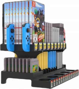 JYS Organizer / Stojak na Gry GAME BOY / SNES / N64 / NES / FC / SFC / HVC-MR / NDS3 / 3DS i Konsolę do Nintendo Switch / Switch OLED / NS198 5
