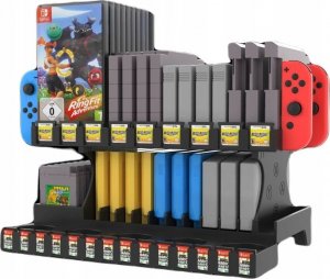 JYS Organizer / Stojak na Gry GAME BOY / SNES / N64 / NES / FC / SFC / HVC-MR / NDS3 / 3DS i Konsolę do Nintendo Switch / Switch OLED / NS198 6