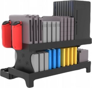 JYS Organizer / Stojak na Gry GAME BOY / SNES / N64 / NES / FC / SFC / HVC-MR / NDS3 / 3DS i Konsolę do Nintendo Switch / Switch OLED / NS198 8