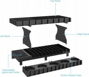 JYS Organizer / Stojak na Gry GAME BOY / SNES / N64 / NES / FC / SFC / HVC-MR / NDS3 / 3DS i Konsolę do Nintendo Switch / Switch OLED / NS198 9