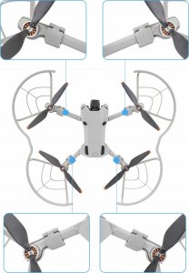 SunnyLife Osłona Ochrona Zabezpieczenie Śmigieł na ŚMIGŁA 4 szt. do DJI MINI 4 PRO / N4P-KC712-GY 4
