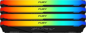 Pamięć Kingston Fury Beast RGB, DDR4, 32 GB, 3200MHz, CL16 (KF432C16BB2AK4/32) 3