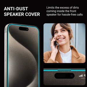 Crong Szkło hartowane 9H na cały ekran iPhone 15 Pro Max 4