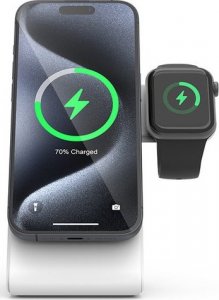 Ładowarka Crong Ładowarka bezprzewodowa 3w1 z MagSafe do iPhone, Apple Watch i AirPods 4