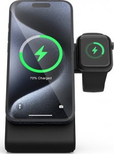 Ładowarka Crong Ładowarka bezprzewodowa 3w1 z MagSafe do iPhone, Apple Watch i AirPods 4