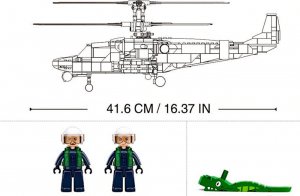 tomdorix Klocki HELIKOPTER ROSYJSKI K52S Śmigłowiec SZTURMOWY Alligator 9