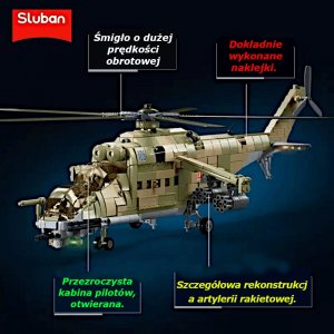 tomdorix Klocki wojsko HELIKOPTER MI24S Rosyjski Śmigłowiec Szturmowy 2