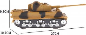 tomdorix Tygrys R/C Czołg Zdalnie Sterowany Na Pilota Radio Baterie Ze Świecącymi Reflektorami LED 5
