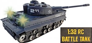 tomdorix Czołg Na Radio Tygrys R/C Zdalnie Sterowany ze Świecącymi Reflektorami LED 11