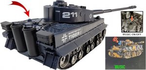 tomdorix Czołg Na Radio Tygrys R/C Zdalnie Sterowany ze Świecącymi Reflektorami LED 6