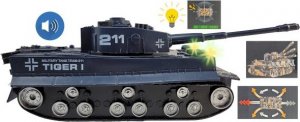 tomdorix Czołg Na Radio Tygrys R/C Zdalnie Sterowany ze Świecącymi Reflektorami LED 9