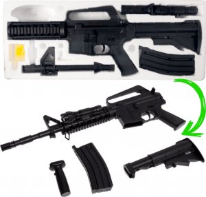 tomdorix M4A1 Replika ASG Karabin Snajperka Na Kulki CIĘŻKI 760G z Niebieską Latarką 15