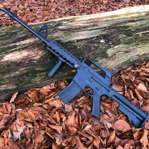 tomdorix M4A1 Replika ASG Karabin Snajperka Na Kulki CIĘŻKI 760G z Niebieską Latarką 2