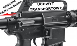 tomdorix M4A1 Replika ASG Karabin Snajperka Na Kulki CIĘŻKI 760G z Niebieską Latarką 9