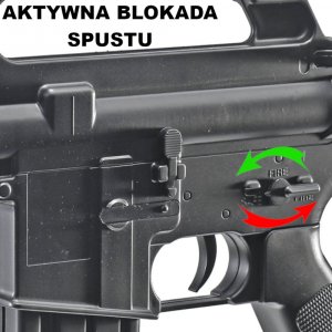 tomdorix M4A1 Replika ASG Karabin Snajperka Na Kulki CIĘŻKI 760G z Niebieską Latarką 10