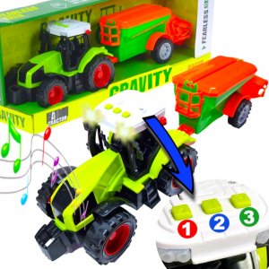 tomdorix Traktor Ciągnik Na Baterie Z Przyczepą Rozsiewacz Do Nawozu Światło Dźwięk 1