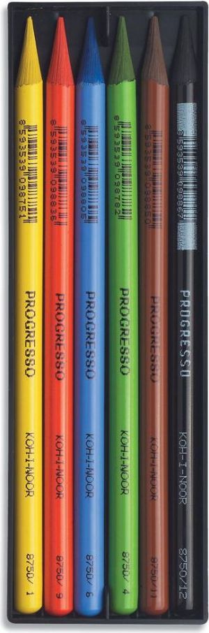Koh I Noor Kredki bezdrzewne 6 kolorĂłw Progresso 2