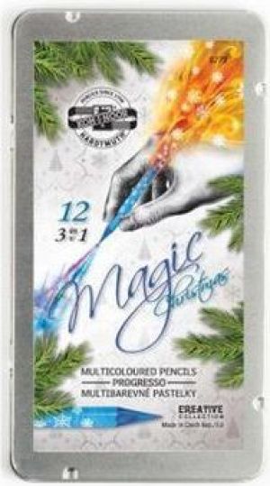 Koh I Noor Kredki 12 kolorĂłw Progresso Magic Christmas 1